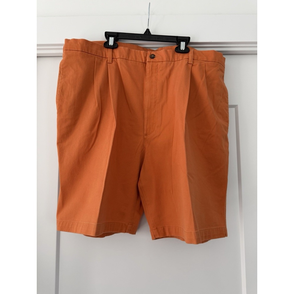 Roundtree & Yorke Easy Care Pleated Chino Shorts Relaxed Cotton Stretch Luxury